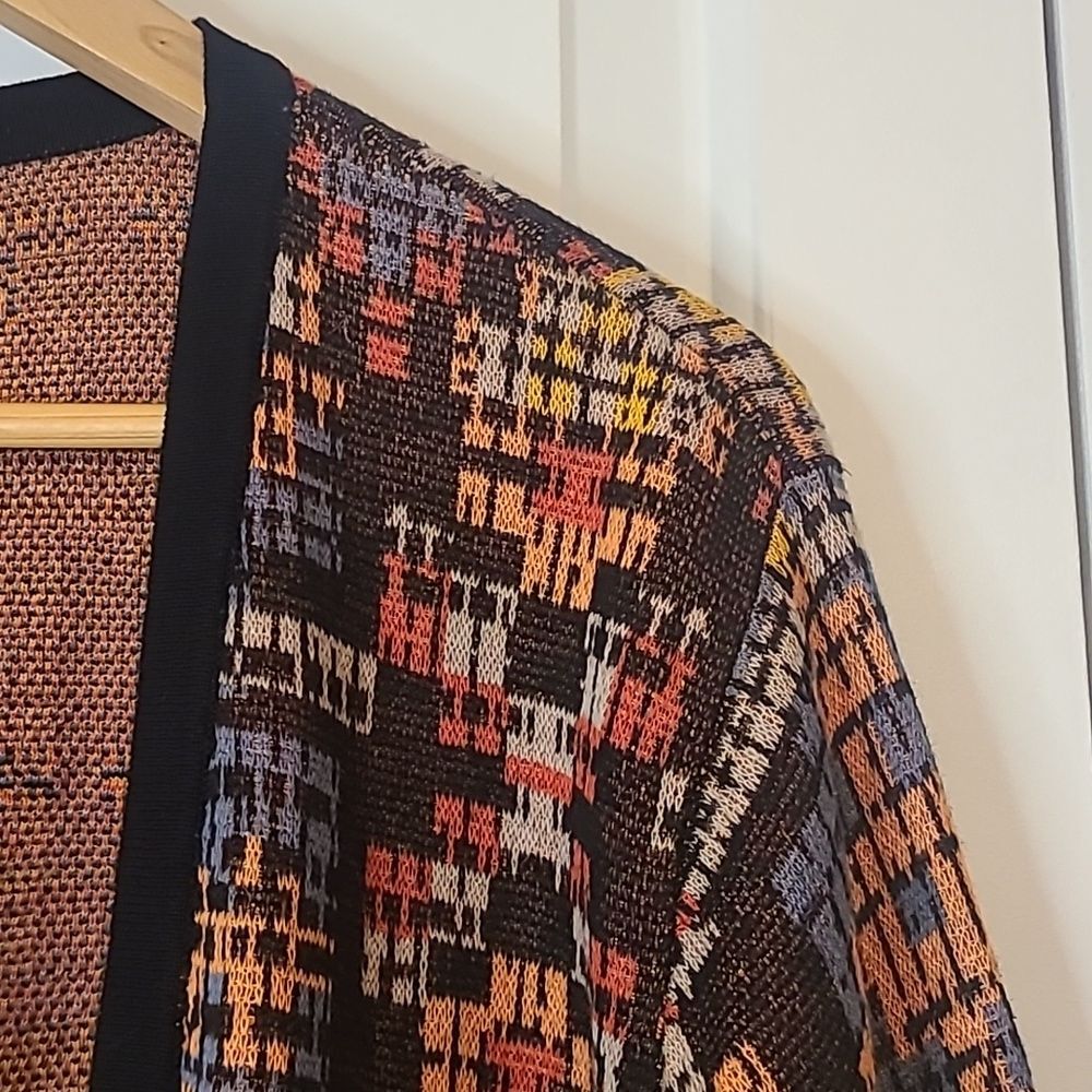 Pendleton Aztec Linen Blend Open Front Cardigan M… - image 5